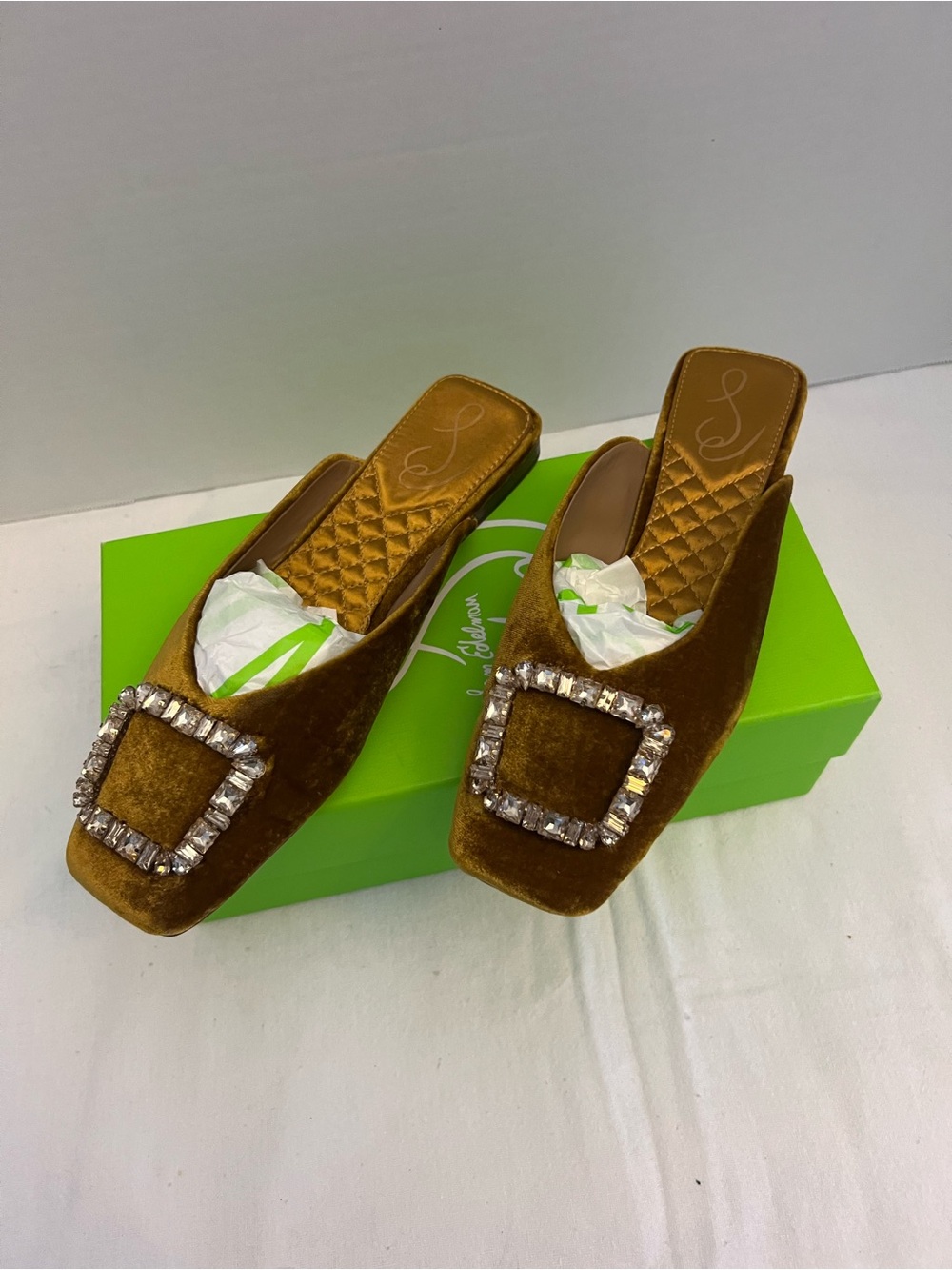 Sam Edelman Velvet Mule in Golden Brown - Women Shoes